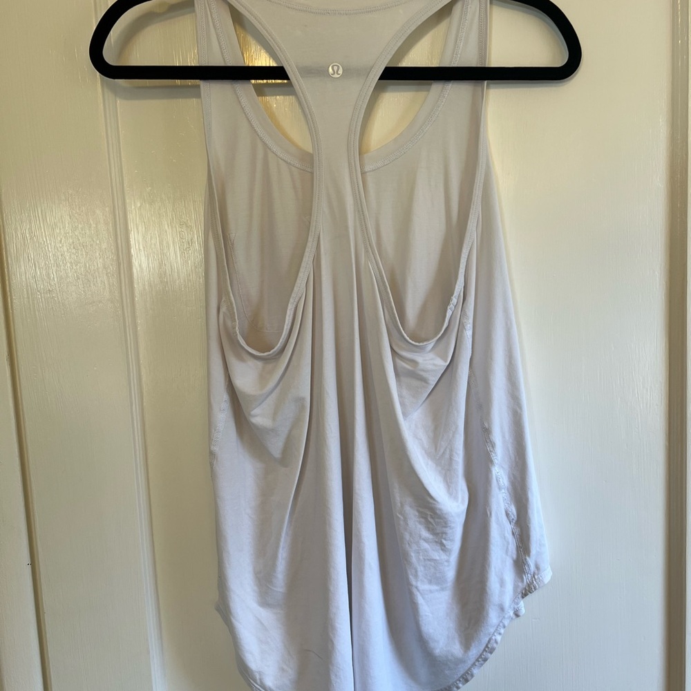 Lululemon White Racerback Top - Picture 2 of 3